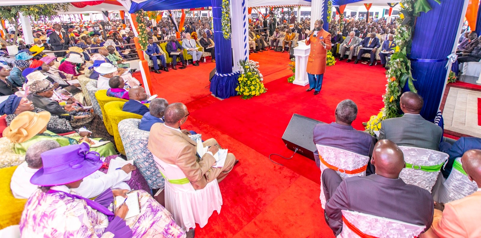 The congregation gathered for a Thanksgiving service at the Church headquarters in Nairobi